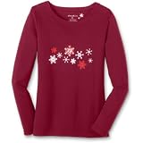 Snowflake Ribbed Crew Pajama Top