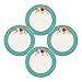 Lenox Simply Fine Chirp 4-Piece Dessert Plate Set, White -
