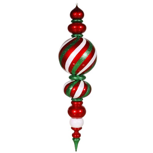 Get 61" Peppermint Twist Commercial Size Red Shatterproof Finial
Christmas Ornament with discount price