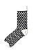 Men's Black & Off White Polka Dots Cotton Blend Crew Dress Socks