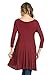 Frumos Womens 3/4 Sleeve Comfy Loose Fit Long Tunic Top