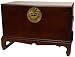 Classic Anniversery Gift Idea - 30" Lucky Red Chest Trunk w/ Fish Padlock