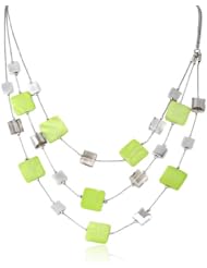Kenneth Cole New York "Shell Brilliance" Geometric Shell Illusion Necklace, 21"