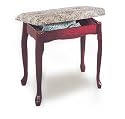 All new item Cherry finish wood queen anne style storage bench