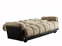 Big Sale Homelegance 4802MFR Piper Convertible/Adjustable Sofa with Bed, Microfiber and Bi-Cast Vinyl