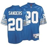 Barry Sanders Blue Reebok NFL Light Premier 1996 Throwback Detroit Lions Jersey