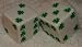 Rare Vintage Huge White With Green Shamrocks Opaque French Bakelite Dice Pair