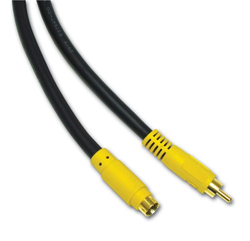 Cables To Go - 27964 - 6ft Value Bi-directional S-Video To RCA Cable (Black)
