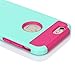 iPhone 6 Case, oneCase™ Hybrid High Impact Shockproof Protective Case Hard Plastic+Soft Silicon Rubber Armor Defender Case Cover for Apple iPhone 6 4.7 inch Screen with Stylus & Screen Protector (Light Blue/Rose Red)