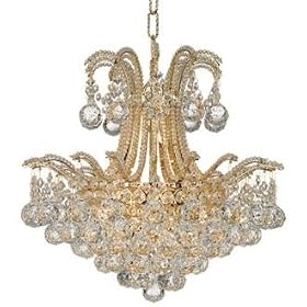 Vienna Full Spectrum Palais Gold Crystal 18" Wide Chandelier