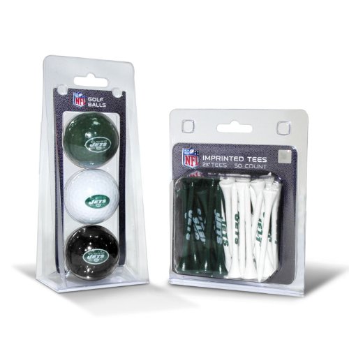 NFL New York Jets 3 Pack Golf Balls (50 Pack Team Tees) at Amazon.com