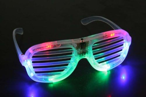 Light up LED Shutter Shades Multicolor Rockstar Sunglasses