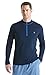 Coolibar UPF 50+ Men's Long Sleeve Quarter Zip Aqua Shirt - Sun Protective