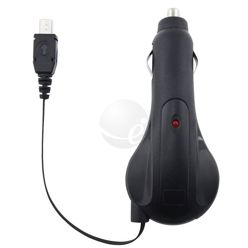 HTC Hero Rubberized Retractable Car Charger