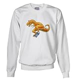 T-Rex on Skateboard Dinosaur Baseball Sweatshirt by CafePress