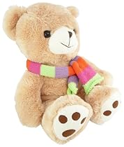 OzLand Teddy Bear With Scarf BROWN - 43cm