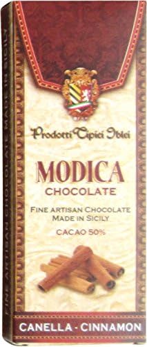Prodotti Tipici Iblei: Modica Chocolate, Cinnamon Taste 3.5 Ounce (100gr) Packages (Pack of 3) [ Italian Import ]