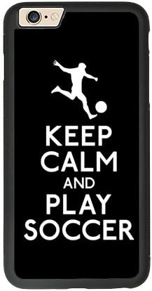 CASEU Case for iPhone 5C (ONLY),Custom Print Keep Calm and Play Soccer Back Cover For Apple iPhone5C£¨2016£