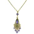 Tanzania Beaded Almond Pendant Necklace