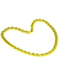 14k Yellow Gold Mirror Heart Ankle Bracelet