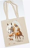 Haflinger Nilson Tasche - Christina Bötzel - Einkaufstasche Tragetasche Stoffbeutel Beutel Bag Pony Reitsport Pferde Pferd Reiten Geschenk Geburtstag T-Shirt