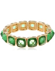 Anne Klein Gold-Tone Cushion Cut Stretch Bracelet, 16"