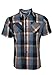 G Zap Men's Short Sleeve Plaid Pocket Button Down Shirt