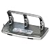 CARL 63040 40-Sheet capacity hc-340 heavy-duty 3-hole steel punch, 9/32 dia., silver