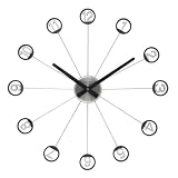 Starburst Wall Clock - Black