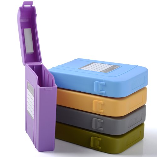 iDsonix Professional Premium Anti-Static Hard Drive Protection Box for 3.5 Inch HDD Storage Moistureproof Dustproof Shockproof (Five Colors)