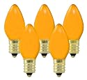 Club Pack of 25 C9 Ceramic Orange Replacement Christmas Light Bulbs