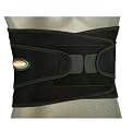 Maxar Sports Belt -Airprene Lumbo-Sacral Support with Metal Stays - Black