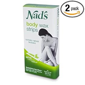 Nad's Hair Removal Strips, 24 Strips (Pack of 2)