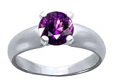 0.90 cts Genuine Amethyst Ring - 14kt White or Yellow Gold LIFETIME WARRANTEE