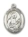 Sterling Silver St. Camillus of Lellis Pendant with Stainless Silver Heavy Curb Chain 24 inch