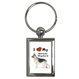 I Love My German Shepherd Key Chain