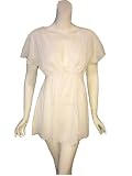 DEBBIE KATZ V-Neck Lace Empire Top in White
