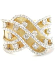 18k Two-Tone Gold Unique Fashion Diamond Ring ( 1.41 CTTW, G-H Color, SI1-SI2 Clarity )