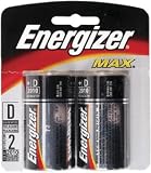 Alkaline Batteries, D, 2/pack