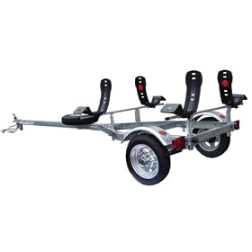 Malone MicroSport Trailer Two Kayak Transport Package with 2 Malone AutoLoader XV Kayak Carriers by 