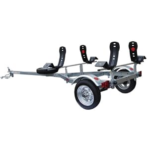 Malone MicroSport Trailer Two Kayak Transport Package with 2 Malone AutoLoader XV Kayak Carriers by