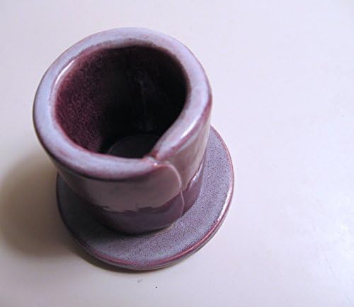 Ceramic Toothpick Holder Handmade and Slab Built Glazed in Shades of Purple