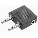 3.5mm STEREO JACK SOCKET AIRPLANE HEADPHONE ADAPTOR