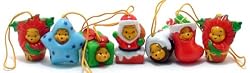 Winnie the Pooh Peek-a-Pooh #10 Christmas Capsule Toys Set of 7 vending Toys