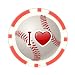 Poker Chip Card Guard of I Love Baseball (Astros, Twins, Dodgers, Yankees, Brewers, Oakland Athletics, Mets, Mariners, Phillies, Rays, Pirates, Rangers, Padres, Blue Jays, Giants, Cardinals, Nationals)