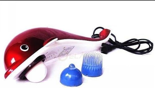 Dolphin Handheld Massager, Hand Held Massager with Vibration, Magnetic, Far Infrared Therapy to Aid in Pain and Stress Relief