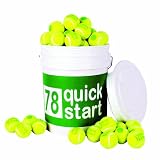 Quick Start 78 Court Stage 1 Youth Tennis Ball Bucket (72 balls) - Yellow/Green