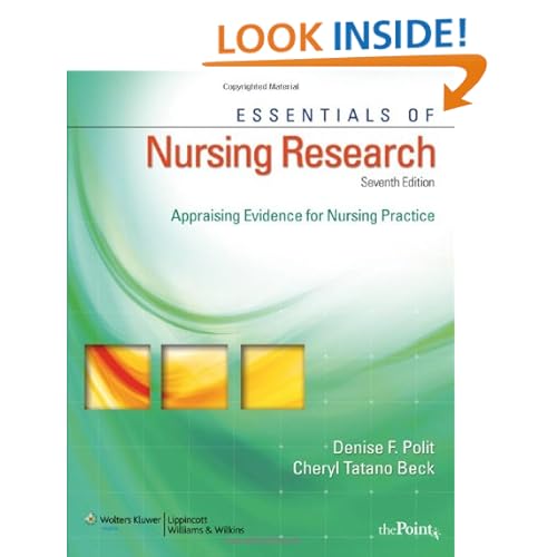 Essentials of Nursing Research: Appraising Evidence for Nursing Practice (Essentials of Nursing Research (Polit))