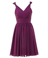 Knee Length Short Sleeveless Chiffon Bridesmaid Dress/Prom Dress/Wedding Party Dress 