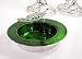 Green Enamel over Aluminum Wine Bottle or Candle Holder with Mask